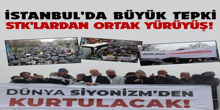 İşgal rejimi ve ABD saldırılarına karşı İstanbul'da yürüyüş