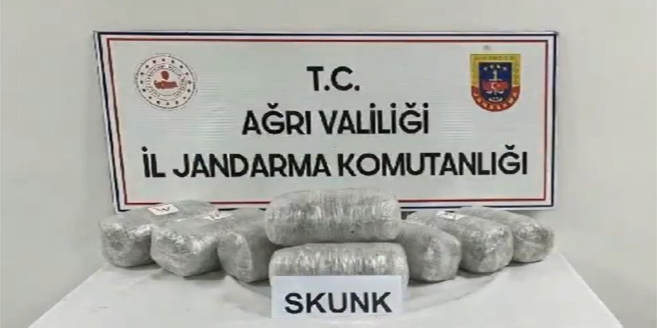 Ağrı’da 10 kilogram skunk ele geçirildi: 1 tutuklama