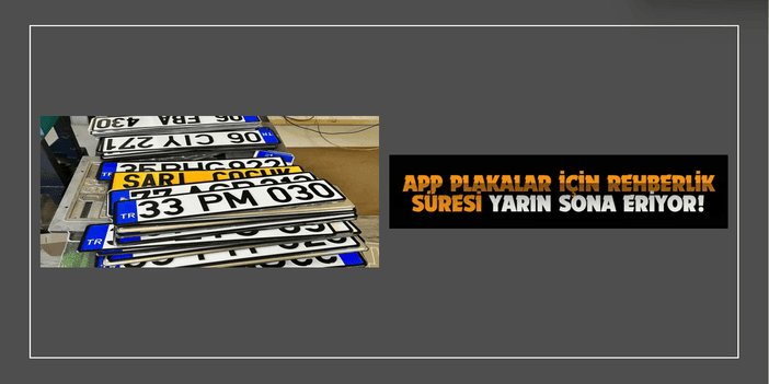 APP plakalar için son gün: Denetimler yarın başlıyor