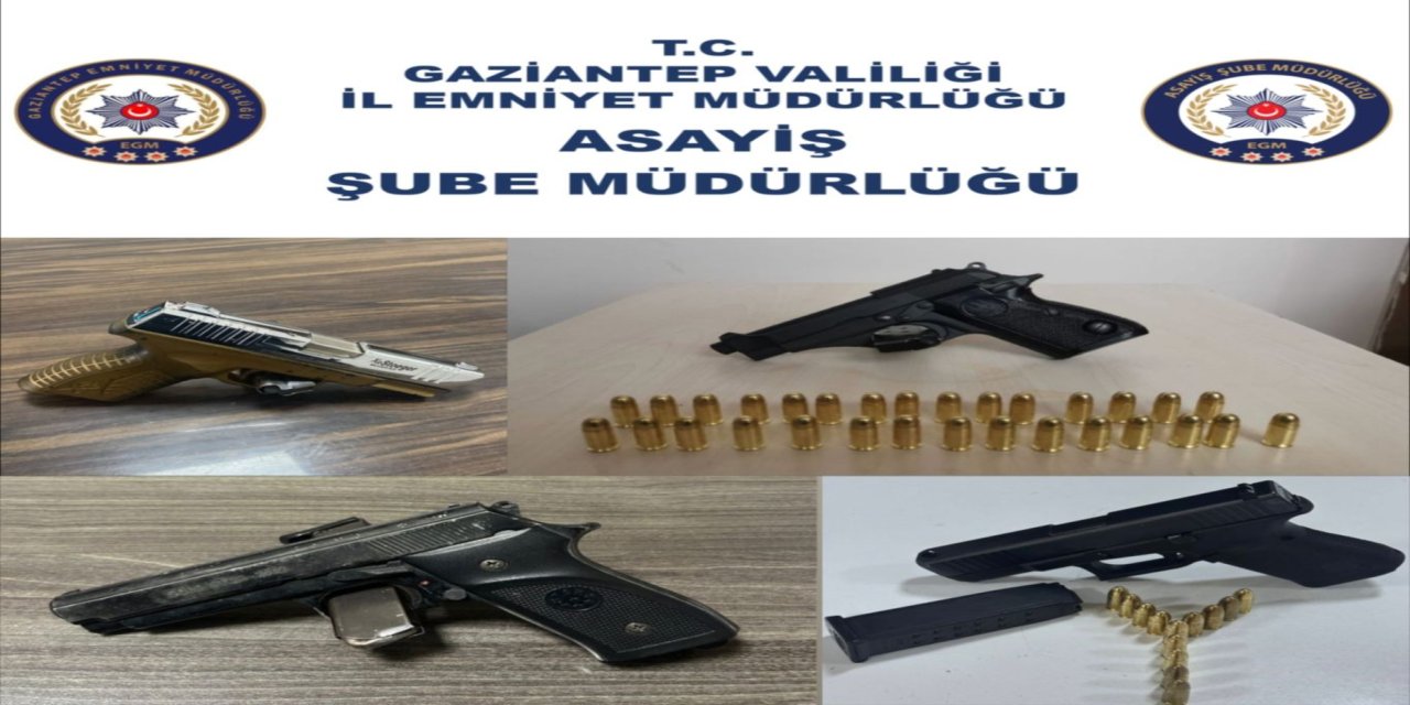 Gaziantep'te ruhsatsız silah operasyonunda 4 kişi gözaltına alındı