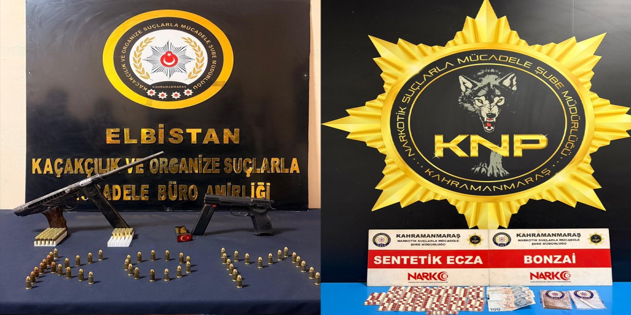 Kahramanmaraş’ta silah ve uyuşturucu operasyonu: 2 tutuklama