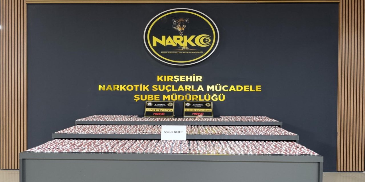 Durdurulan araçta çok sayıda sentetik hap ele geçirildi