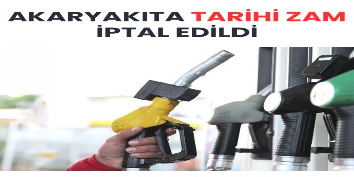 Benzin ve motorin zammı iptal edildi