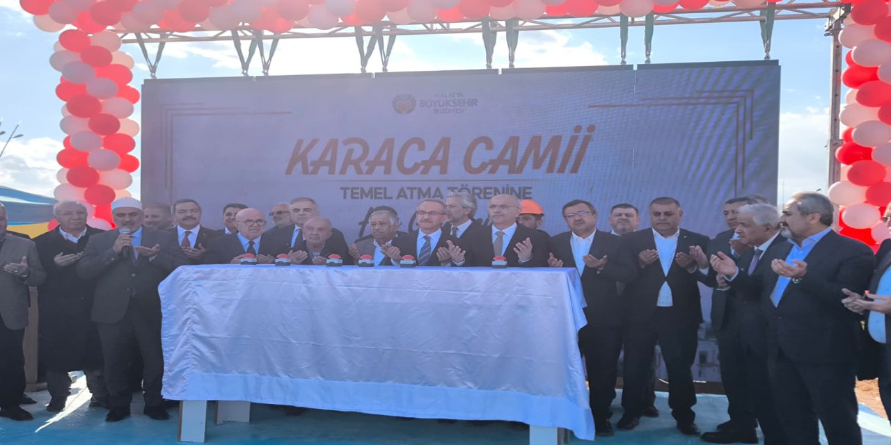 Depremde yıkılan Malatya Şehir mezarlığı Camii'nin temeli atıldı