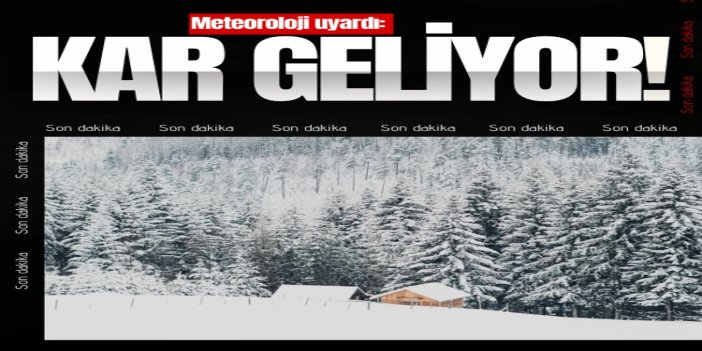 Hava buz kesecek: Kar geliyor