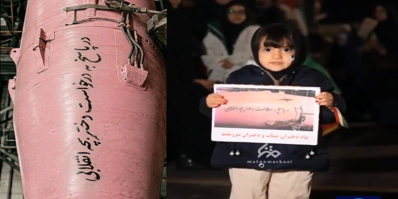 İranlı küçük kız "pembe füze" için teşekkür etti