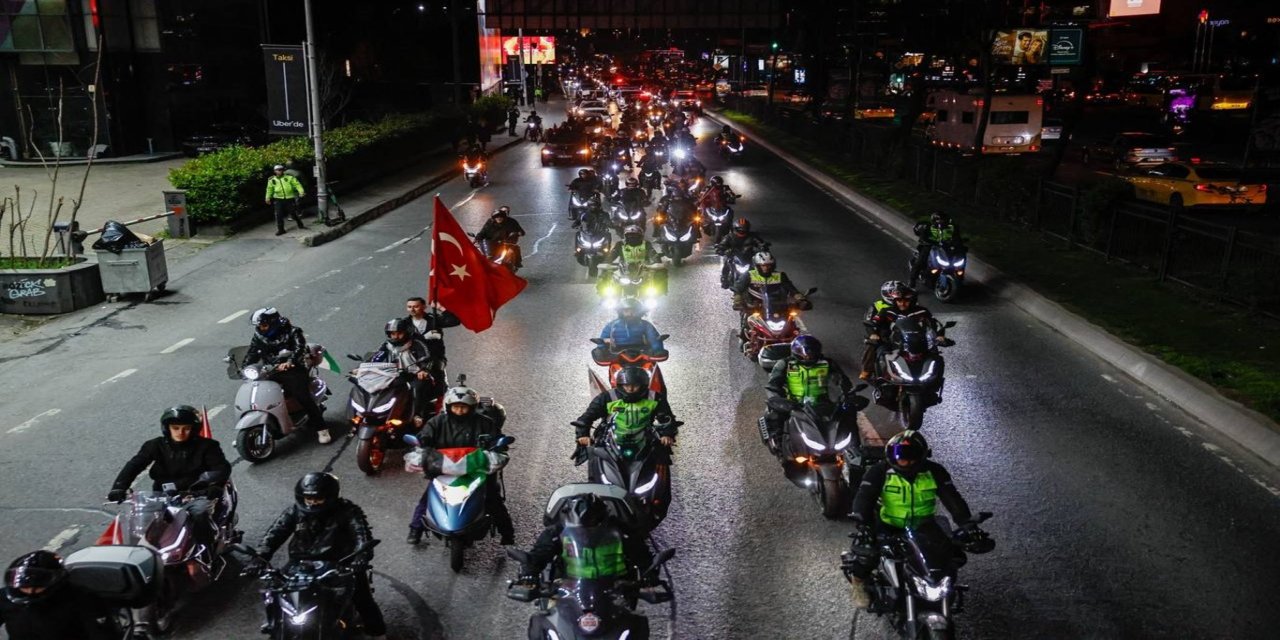 İstanbul’da işgal ve zulme karşı yüzlerce araçlık konvoy