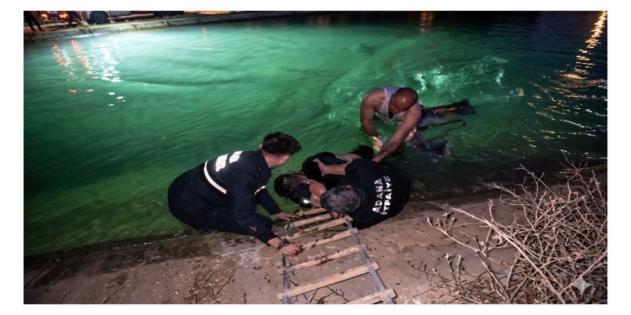 Adana’da sulama kanalına devrilen otomobilin sürücüsü hayatını kaybetti