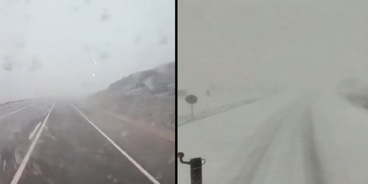 Yozgat'ta kar yağışı nedeniyle sürücülere uyarı