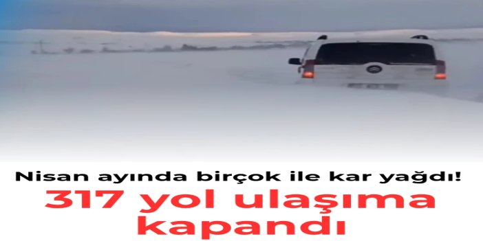 Nisan ayında kış geri döndü: Doğu’da 317 yol ulaşıma kapandı