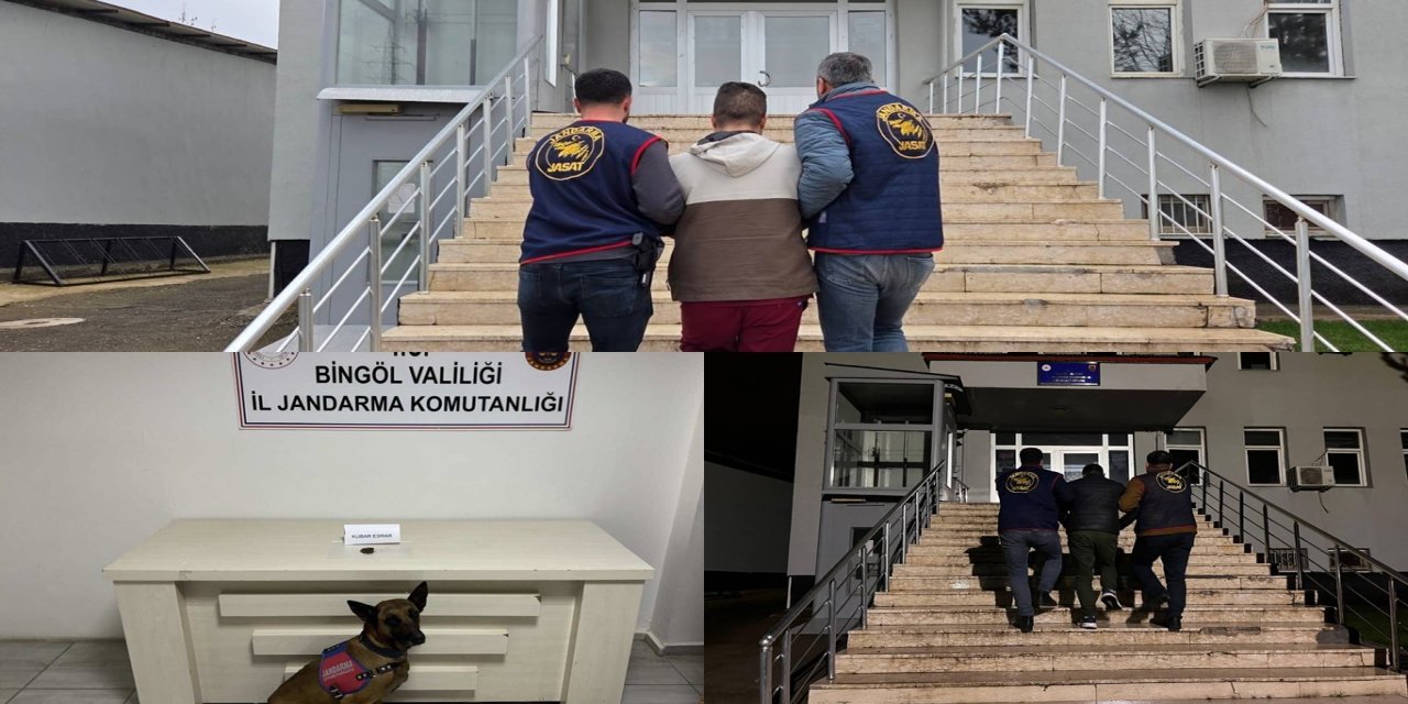 Bingöl’de jandarmadan operasyon: 3 hükümlü tutuklandı, uyuşturucu ele geçirildi