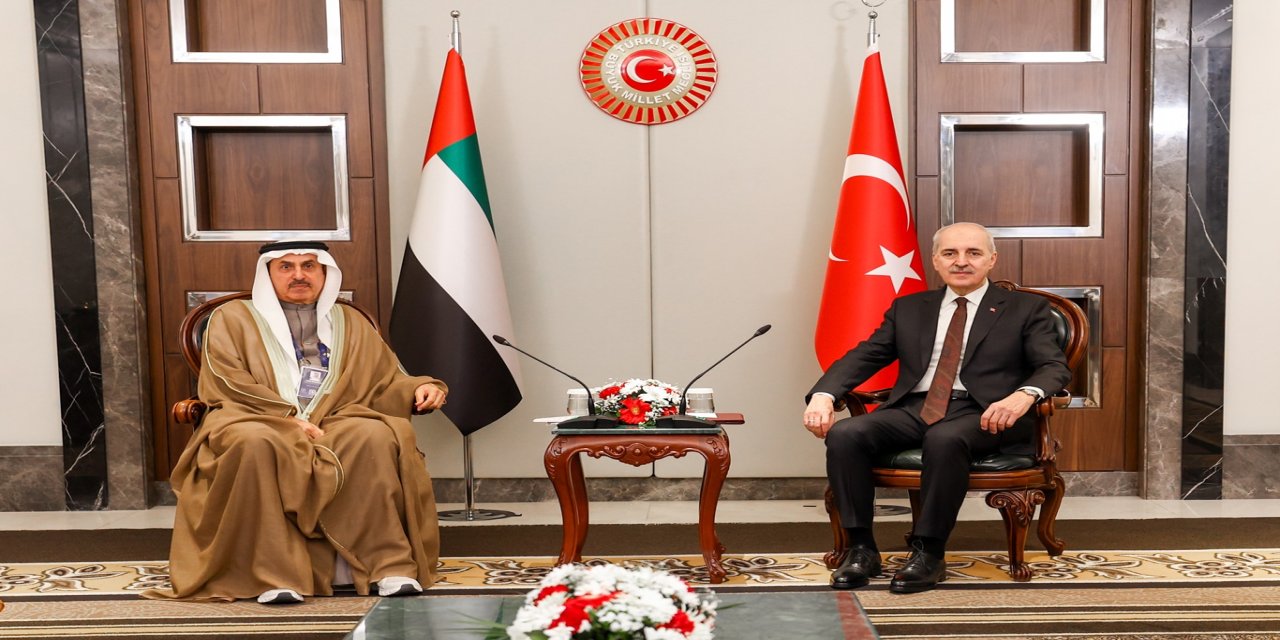 TBMM Başkanı Kurtulmuş, BAE Federal Ulusal Konseyi Başkanı ghobash ile görüştü