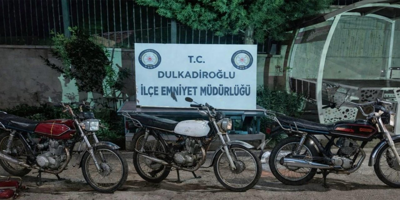 Kahramanmaraş’ta motosiklet hırsızlığı operasyonu: 3 olay aydınlatıldı