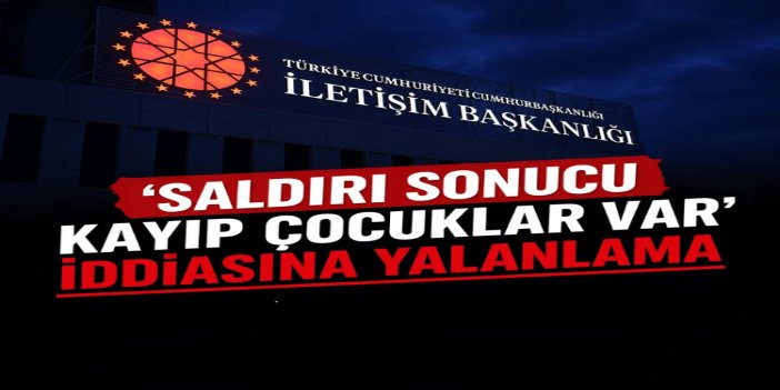 DMM: "Saldırı sonucu kayıp çocuklar var" iddiaları asılsızdır
