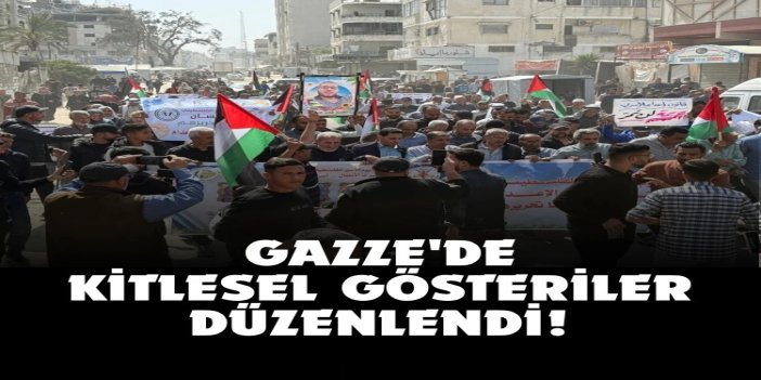 Gazze'de Esir Günü dolayısıyla kitlesel gösteriler düzenlendi