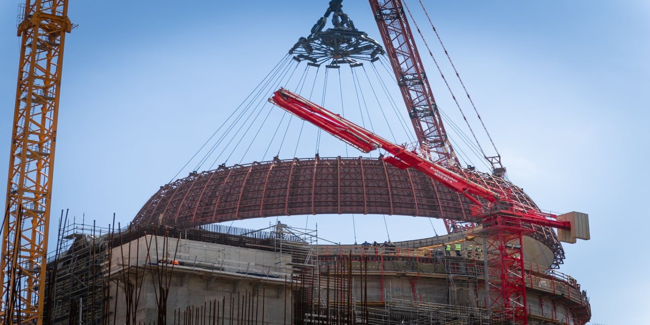 Akkuyu NGS’nin 2'nci Güç Ünitesi’nde iç koruma kabuğunun 6'ncı katmanı kuruldu