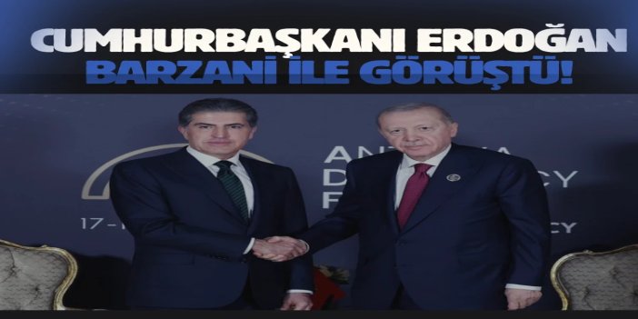 Cumhurbaşkanı Erdoğan IKBY Başkanı Barzani ile görüştü