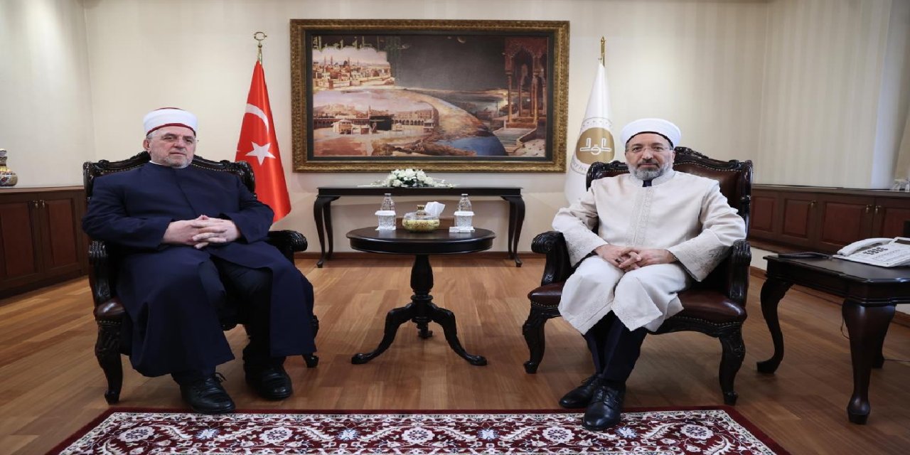 Diyanet İşleri Başkanı Arpaguş, Kosova İslam Birliği Başkanı Ternava'yı kabul etti