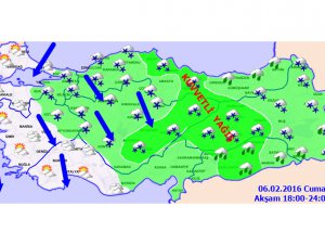 Kuvvetli yağış uyarısı