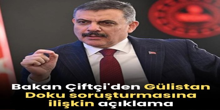 Bakan Çiftçi'den Gülistan Doku soruşturmasına ilişkin açıklama