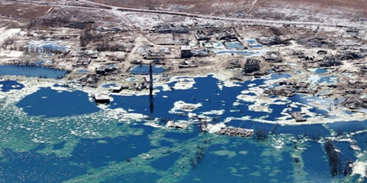 Gümüşören Barajı’nda eski yerleşimler yeniden su altında