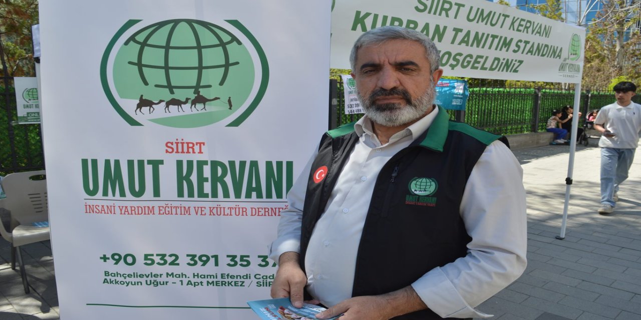 Siirt Umut Kervanı’ndan kurban standı: Hem yurt içi hem yurt dışında kesimler yapıyoruz