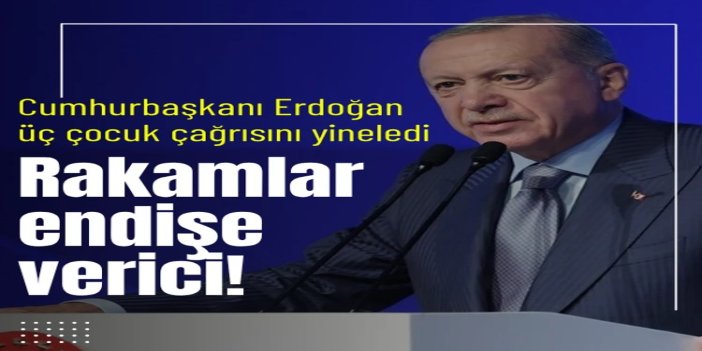 Cumhurbaşkanı Erdoğan: Nüfus verileri endişe verici