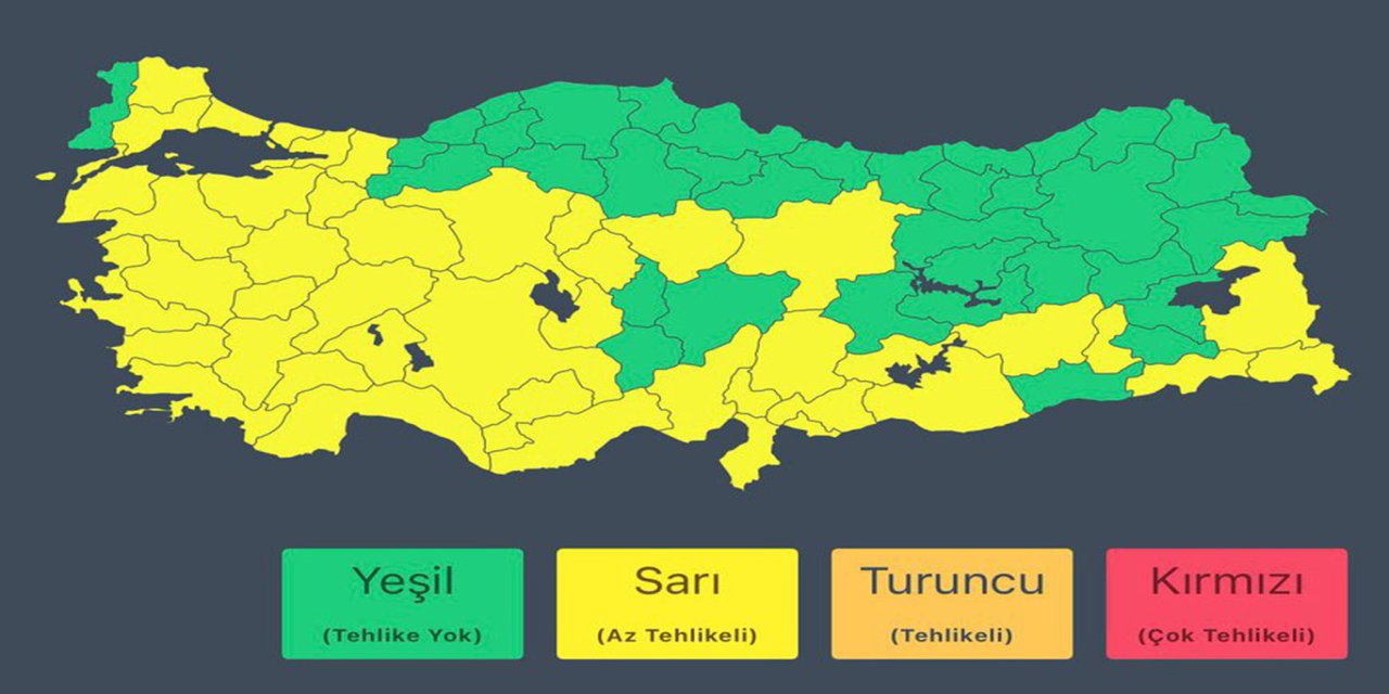 İçişleri Bakanlığı’ndan kuvvetli yağış ve fırtına uyarısı