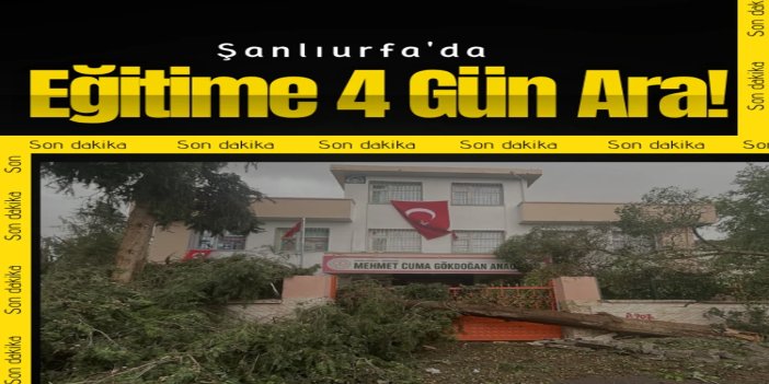 Şanlıurfa'nın iki ilçesinde eğitime 4 gün ara