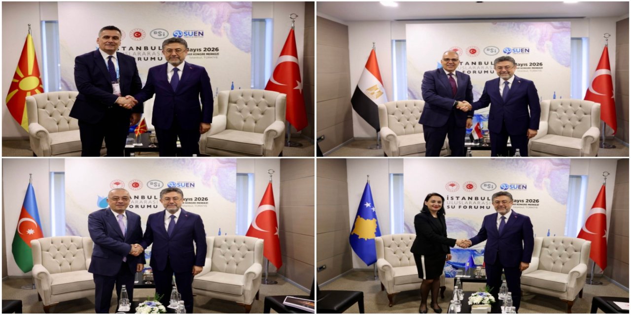 Bakan Yumaklı, su forumu kapsamında ikili görüşmeler gerçekleştirdi