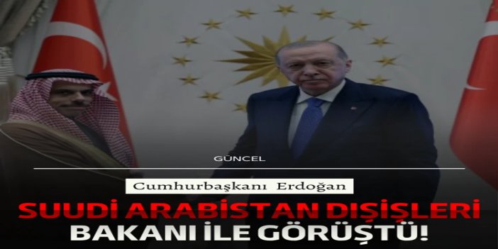 Cumhurbaşkanı Erdoğan, Suudi Arabistan Dışişleri Bakanı'nı kabul etti
