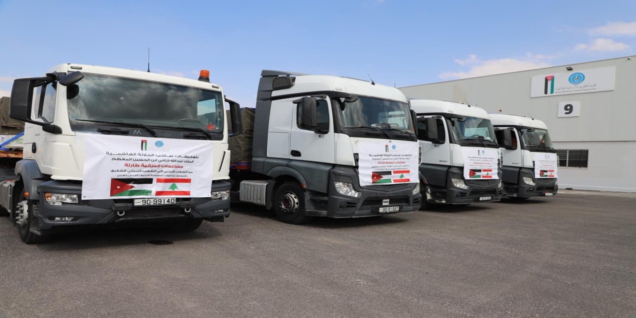 Ürdün, Lübnan'a 18 kamyondan oluşan bir yardım konvoyu gönderdi