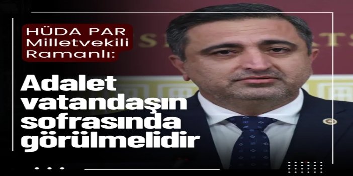 Milletvekili Ramanlı: Vergi yükü dar gelirlinin sırtındadır