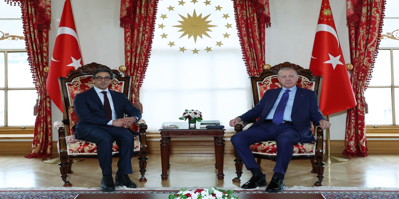 Cumhurbaşkanı Erdoğan BAE Devlet Başkan Yardımcısı Şeyh Mansur'u kabul etti