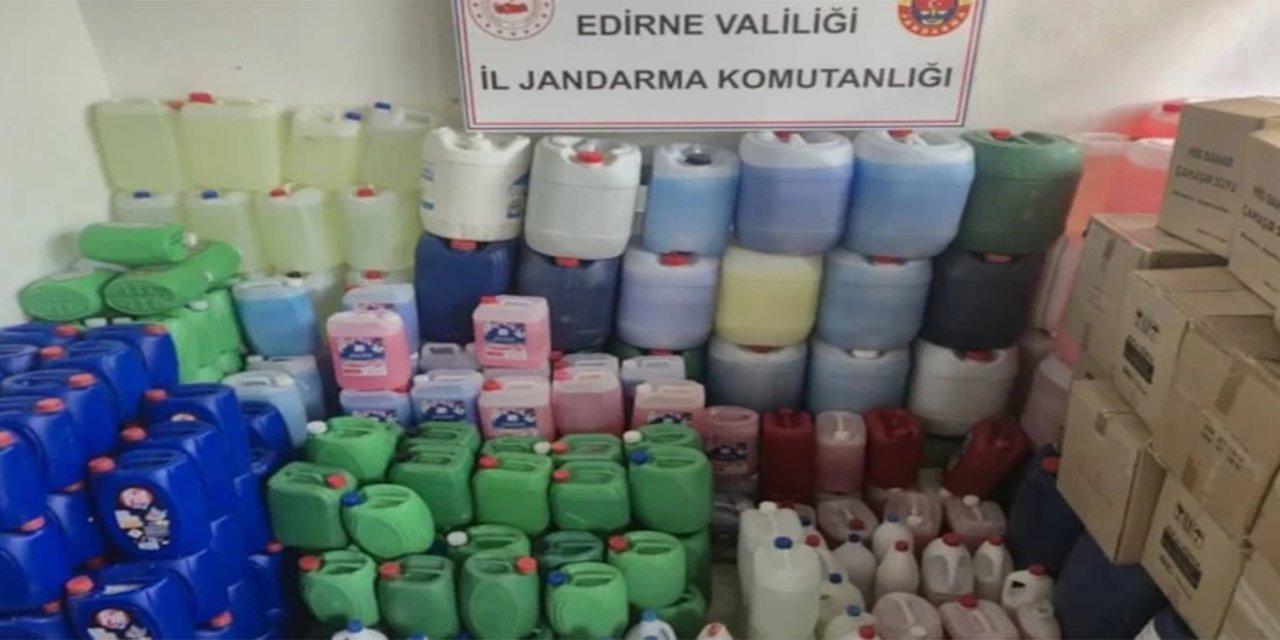 Edirne’de sahte deterjan operasyonu: 3 bin litreden fazla ürün ele geçirildi