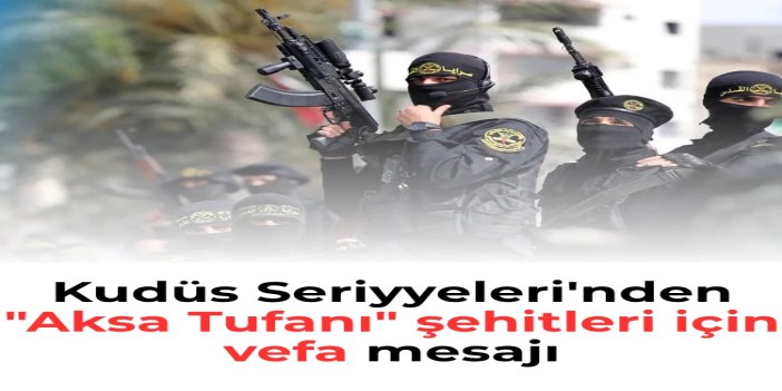 Kudüs Seriyyeleri'nden "Aksa Tufanı" şehitleri için vefa mesajı