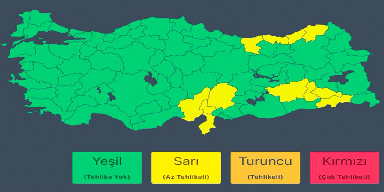 İçişleri Bakanlığı’ndan kuvvetli yağış uyarısı