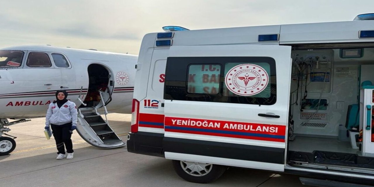 70 günlük bebek ambulans uçakla Ankara’ya sevk edildi