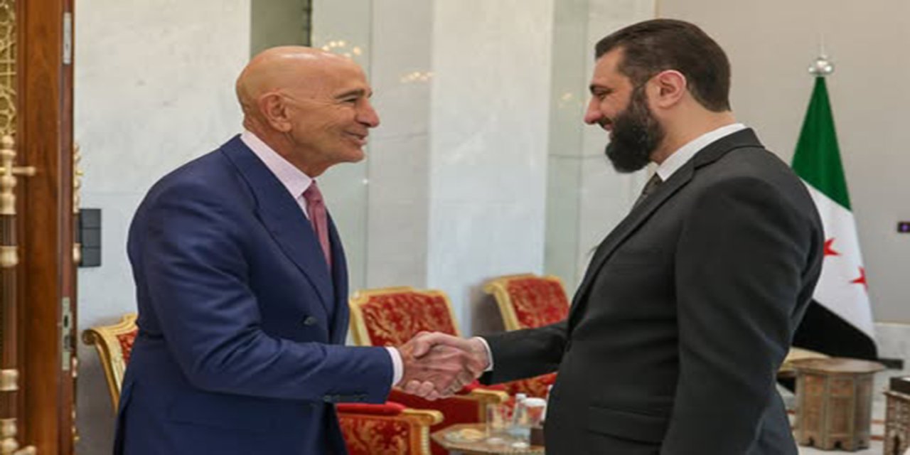 Suriye Cumhurbaşkanı Şara, Barrack'ı kabul etti