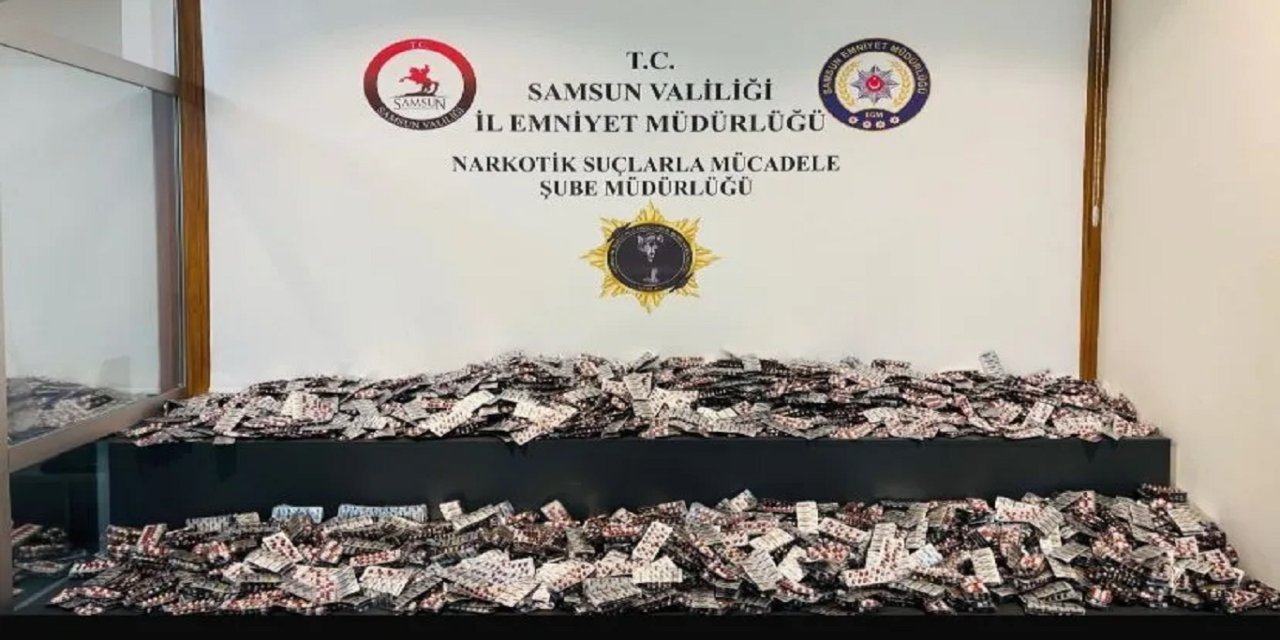 Samsun’da narkotik operasyonu: 33 bin 850 uyuşturucu hap ele geçirildi
