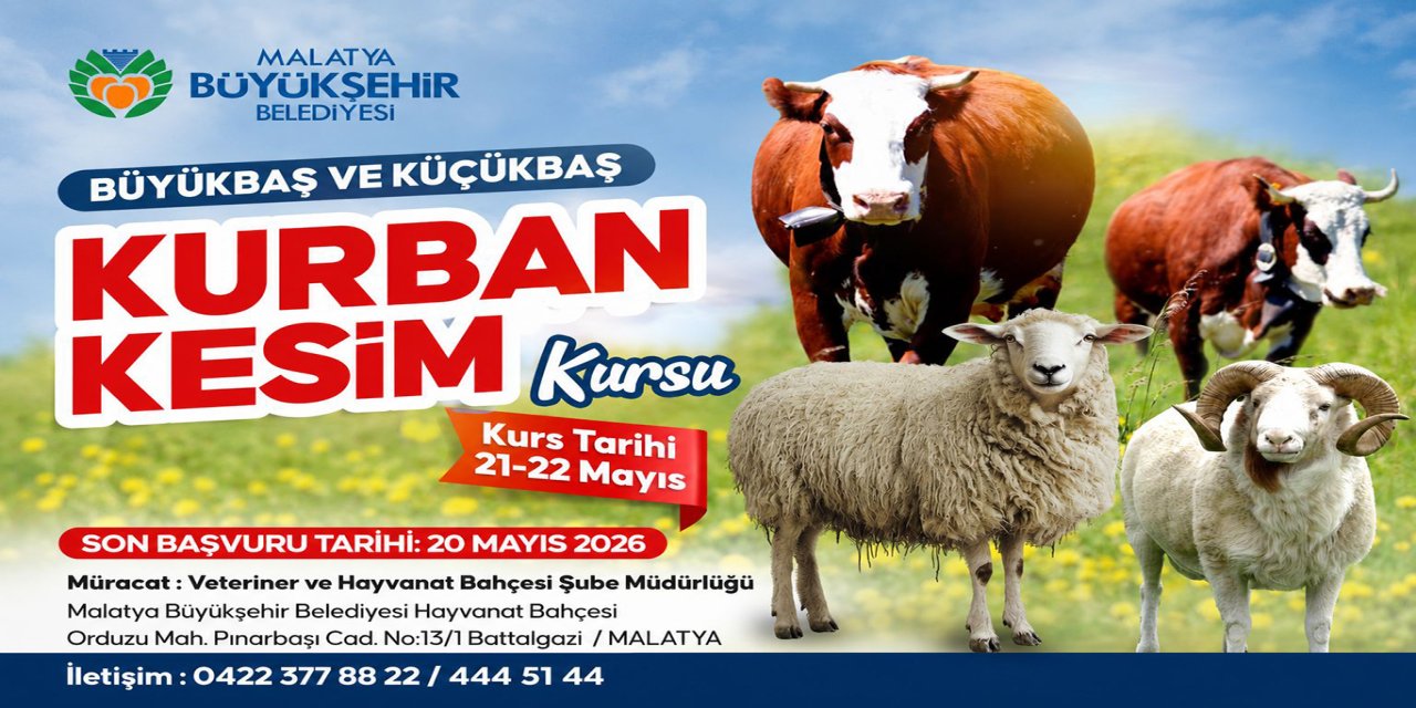 Malatya'da kurban kesim kursu verilecek
