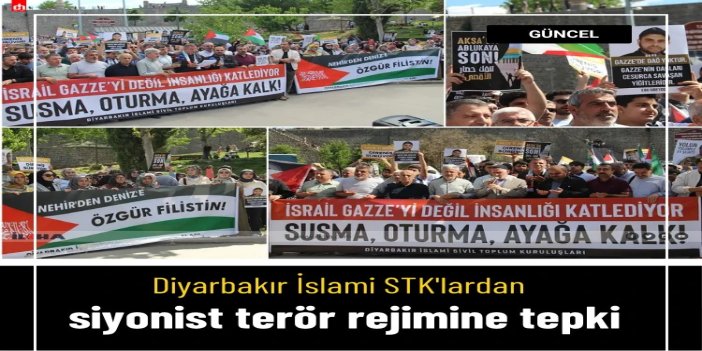 Diyarbakır'da İslami STK'lardan siyonist rejime tepki: Sumud ve Gazze yalnız değildir