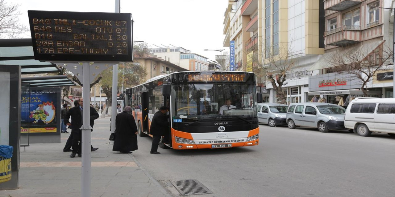 Gaziantep'te bayram boyunca toplu taşıma ücretsiz olacak
