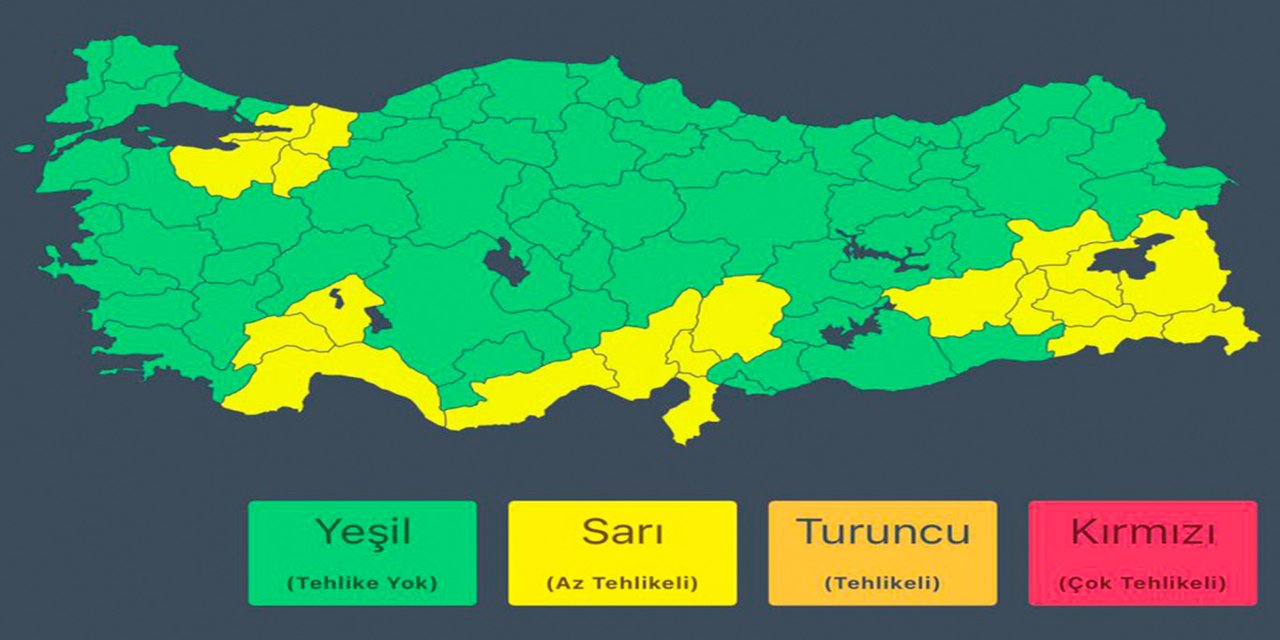 İçişleri Bakanlığı'ndan kuvvetli yağış uyarısı