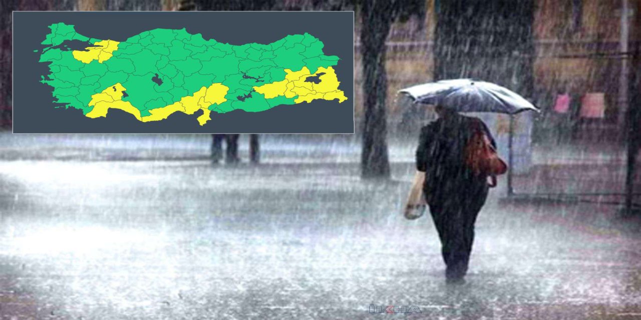 21 il için sarı kodlu uyarı