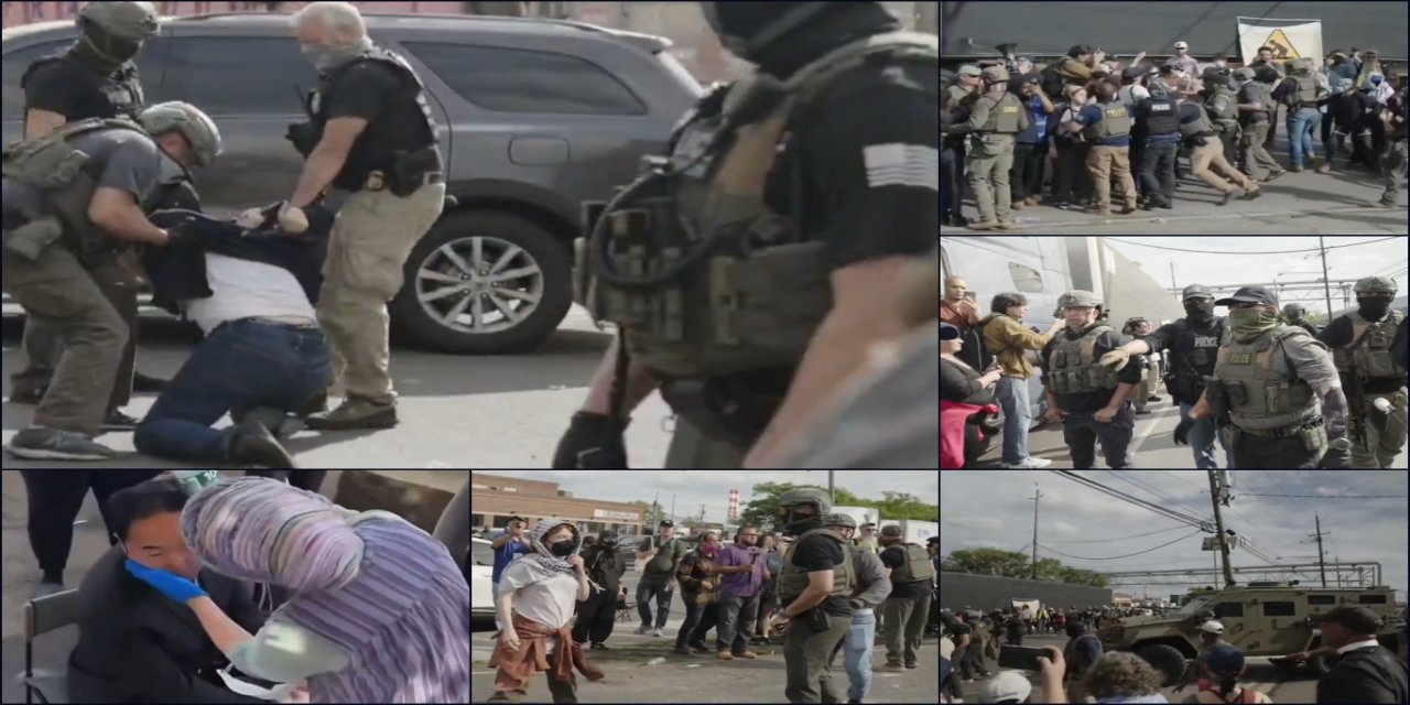 ICE'den göçmen hapishanesindeki insanlık dışı sert koşulları protesto edenlere sert müdahale