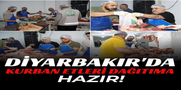 Diyarbakır'da kurban etleri dağıtıma hazır