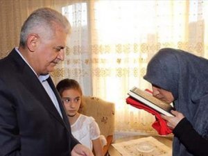Başbakan Yıldırım'dan şehit ailelerine ziyaret
