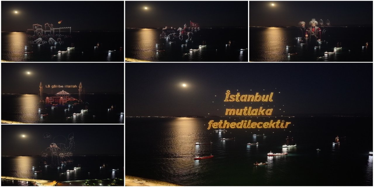 İstanbul'un fethi 1453 drone ile anlatıldı