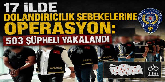 17 ilde dolandırıcılık şebekelerine operasyon: 503 şüpheli yakalandı